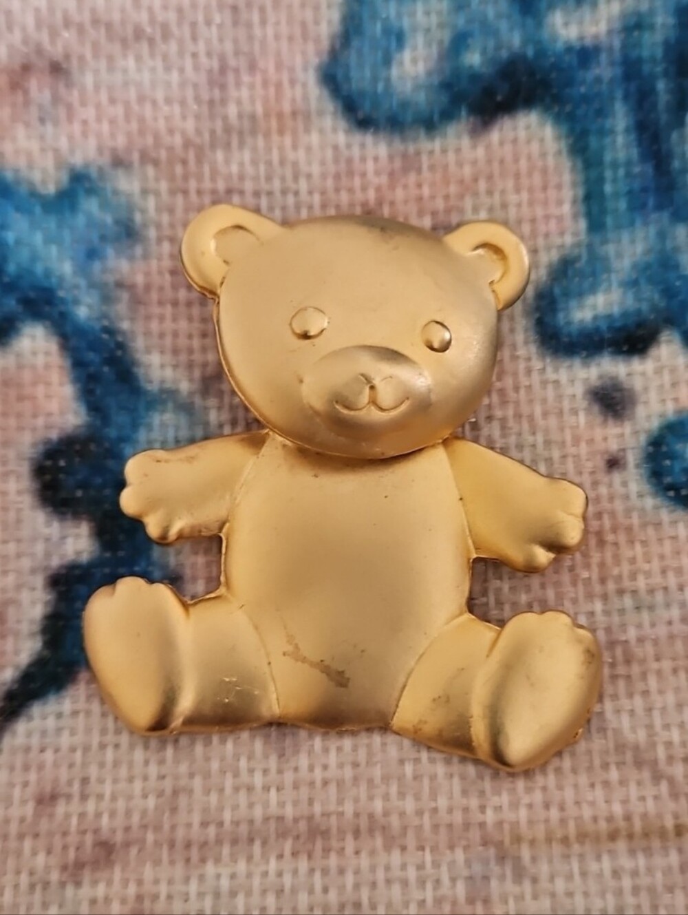 Vintage Articulated Teddy Bear Brooch